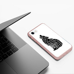 Чехол iPhone 7/8 матовый Wolves Dont Lose Sleep, цвет: 3D-светло-розовый — фото 2
