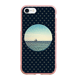 Чехол iPhone 7/8 матовый Морское настроение, цвет: 3D-светло-розовый