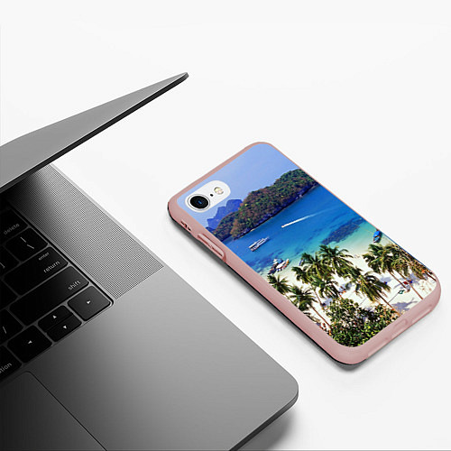 Чехол iPhone 7/8 матовый Таиланд / 3D-Светло-розовый – фото 3