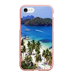 Чехол iPhone 7/8 матовый Таиланд, цвет: 3D-светло-розовый