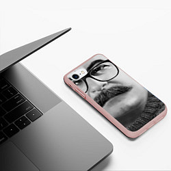 Чехол iPhone 7/8 матовый Stalin: Style in, цвет: 3D-светло-розовый — фото 2