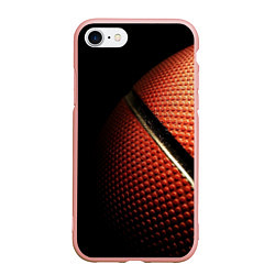 Чехол iPhone 7/8 матовый Баскетбольный мяч, цвет: 3D-светло-розовый