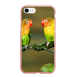 Чехол iPhone 7/8 матовый Два попугая