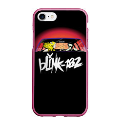 Чехол iPhone 7/8 матовый Blink-182, цвет: 3D-малиновый
