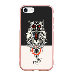 Чехол iPhone 7/8 матовый TDD Owl 95, цвет: 3D-светло-розовый