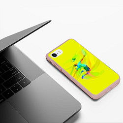 Чехол iPhone 7/8 матовый Волейбол, цвет: 3D-светло-розовый — фото 2