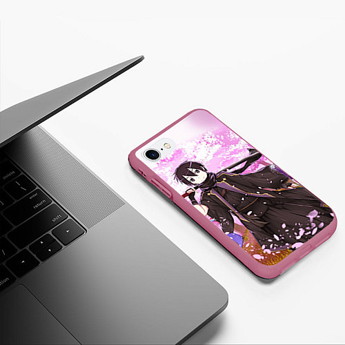Чехол iPhone 7/8 матовый Alice Schuberg5 / 3D-Малиновый – фото 3