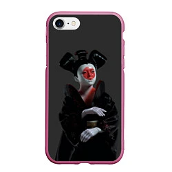 Чехол iPhone 7/8 матовый Ghost In The Shell 2, цвет: 3D-малиновый