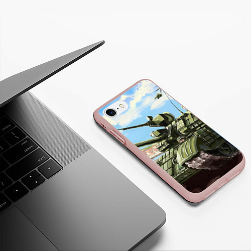 Чехол iPhone 7/8 матовый Защитники / 3D-Светло-розовый – фото 3