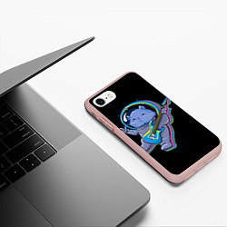 Чехол iPhone 7/8 матовый Космокот, цвет: 3D-светло-розовый — фото 2