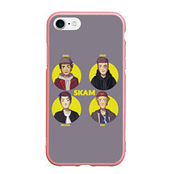 Чехол iPhone 7/8 матовый Skam Faces, цвет: 3D-баблгам