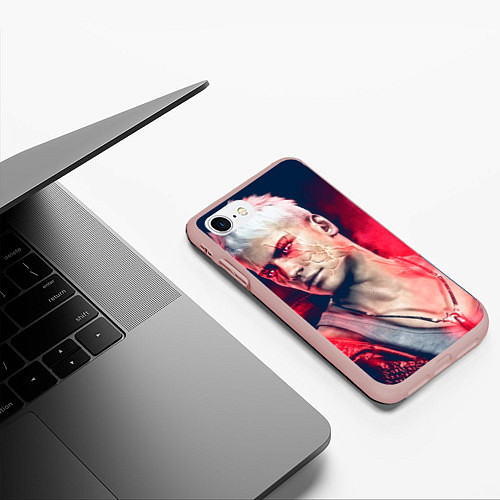 Чехол iPhone 7/8 матовый DmC: Devil May Cry / 3D-Светло-розовый – фото 3