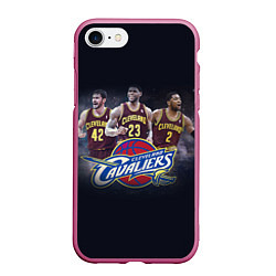 Чехол iPhone 7/8 матовый NBA: Cleveland Cavaliers, цвет: 3D-малиновый