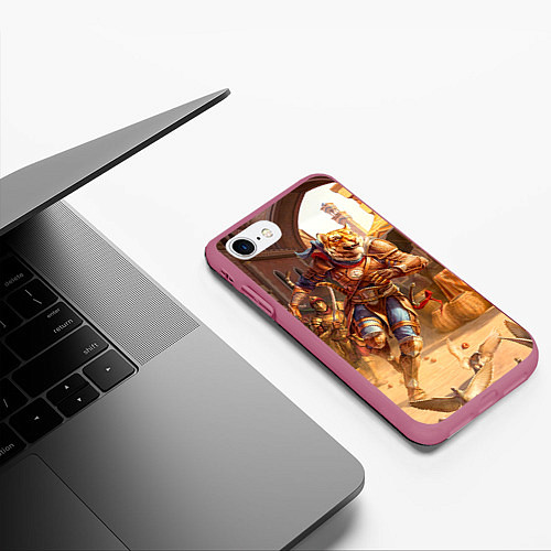 Чехол iPhone 7/8 матовый TES 5 / 3D-Малиновый – фото 3