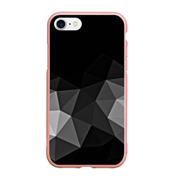 Чехол iPhone 7/8 матовый Abstract gray, цвет: 3D-светло-розовый