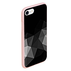 Чехол iPhone 7/8 матовый Abstract gray, цвет: 3D-светло-розовый — фото 2