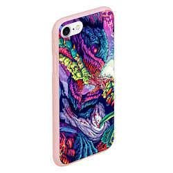 Чехол iPhone 7/8 матовый Hyper Beast Style, цвет: 3D-светло-розовый — фото 2