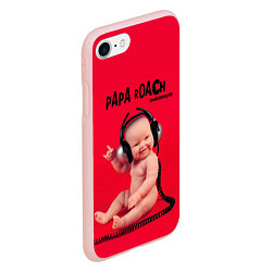 Чехол iPhone 7/8 матовый Paparoach: Music Kid, цвет: 3D-светло-розовый — фото 2