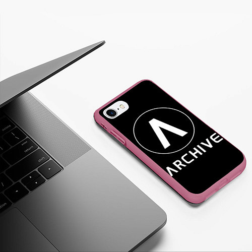 Чехол iPhone 7/8 матовый ARCHIVE / 3D-Малиновый – фото 3