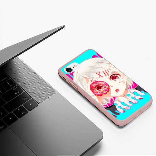 Чехол iPhone 7/8 матовый Juuzou Suzuya / 3D-Светло-розовый – фото 3