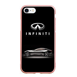 Чехол iPhone 7/8 матовый Infiniti, цвет: 3D-светло-розовый