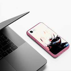 Чехол iPhone 7/8 матовый Tokyo ghoul, цвет: 3D-малиновый — фото 2