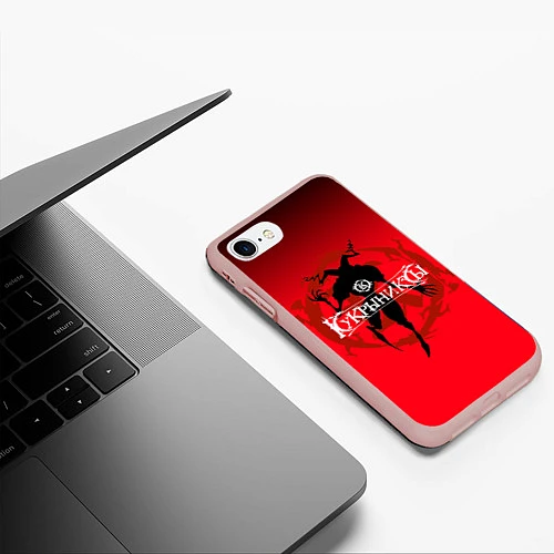Чехол iPhone 7/8 матовый Кукрыниксы: Дьявол / 3D-Светло-розовый – фото 3