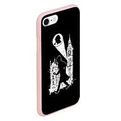 Чехол iPhone 7/8 матовый Шерлок Холмс, цвет: 3D-светло-розовый — фото 2