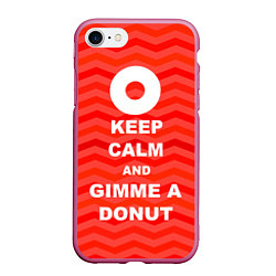 Чехол iPhone 7/8 матовый Keep Calm & Gimme a donut