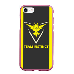 Чехол iPhone 7/8 матовый Team instinct, цвет: 3D-малиновый