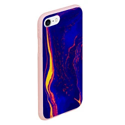 Чехол iPhone 7/8 матовый Ультрафиолетовые разводы, цвет: 3D-светло-розовый — фото 2