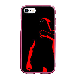 Чехол iPhone 7/8 матовый Dethklok: Dark Man, цвет: 3D-малиновый
