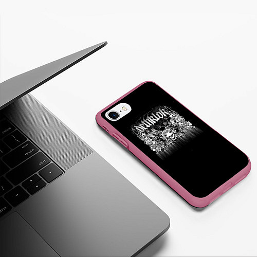 Чехол iPhone 7/8 матовый Dethklok: Demons / 3D-Малиновый – фото 3