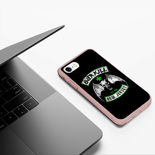 Чехол iPhone 7/8 матовый Overkill: New Jersey / 3D-Светло-розовый – фото 3
