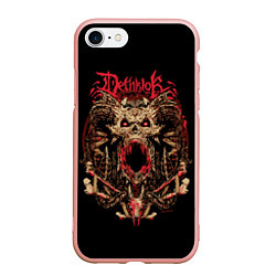 Чехол iPhone 7/8 матовый Dethklok: Demon witch, цвет: 3D-светло-розовый