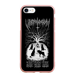 Чехол iPhone 7/8 матовый Wolves in the Throne Room, цвет: 3D-светло-розовый