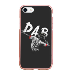 Чехол iPhone 7/8 матовый Paul Pogba: Dab, цвет: 3D-светло-розовый