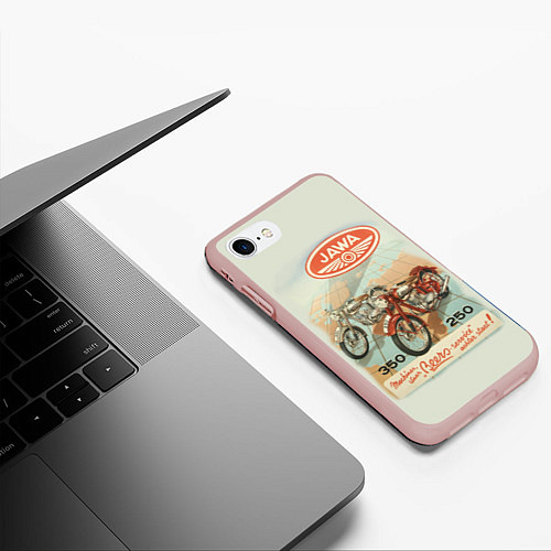 Чехол iPhone 7/8 матовый JAWA / 3D-Светло-розовый – фото 3