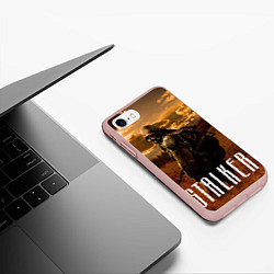 Чехол iPhone 7/8 матовый STALKER: Radiation, цвет: 3D-светло-розовый — фото 2