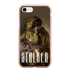 Чехол iPhone 7/8 матовый STALKER: Warrior, цвет: 3D-светло-розовый