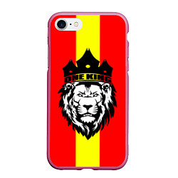 Чехол iPhone 7/8 матовый One Lion King, цвет: 3D-малиновый