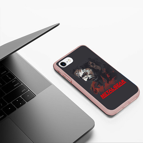 Чехол iPhone 7/8 матовый Metal Gear Solid / 3D-Светло-розовый – фото 3