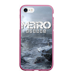 Чехол iPhone 7/8 матовый Metro Exodus: Cold Winter, цвет: 3D-малиновый