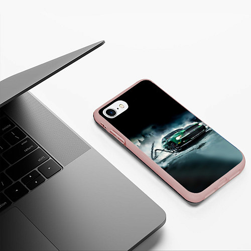 Чехол iPhone 7/8 матовый Призрачный Ford Mustang / 3D-Светло-розовый – фото 3