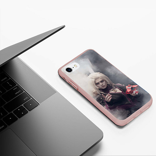 Чехол iPhone 7/8 матовый Destiny Robot / 3D-Светло-розовый – фото 3