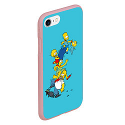 Чехол iPhone 7/8 матовый Семейка Симпсонов 2, цвет: 3D-баблгам — фото 2