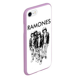 Чехол iPhone 7/8 матовый Ramones Party цвета 3D-сиреневый — фото 2
