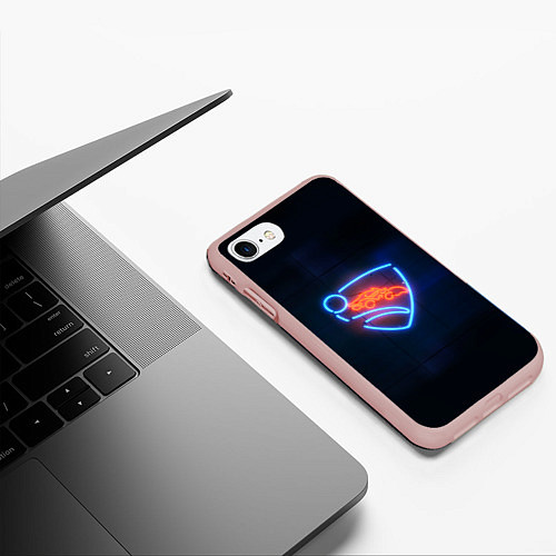 Чехол iPhone 7/8 матовый Rocket League / 3D-Светло-розовый – фото 3