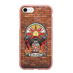 Чехол iPhone 7/8 матовый Praise the Sun, цвет: 3D-светло-розовый