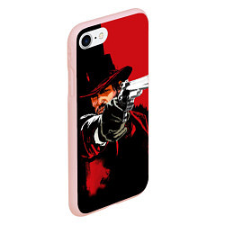 Чехол iPhone 7/8 матовый Red Dead Redemption, цвет: 3D-светло-розовый — фото 2